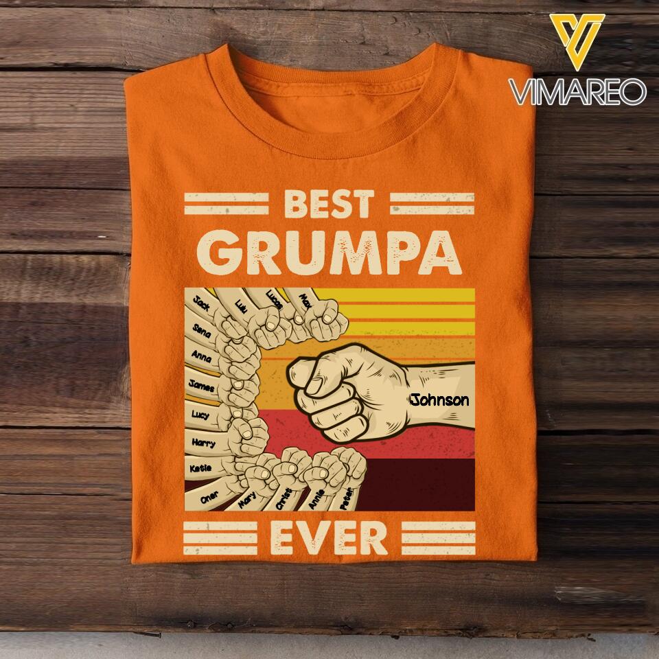 Personalized Best Grumpa Ever Tshirt Printed 22APR-MQ08