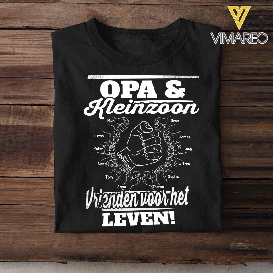 Personalized Opa And Kleinzoon for Father's day gift Tshirt QTTN1204