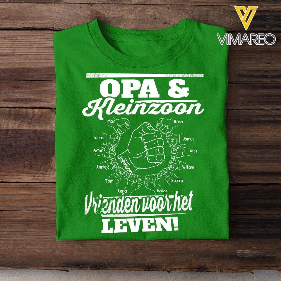Personalized Opa And Kleinzoon for Father's day gift Tshirt QTTN1204