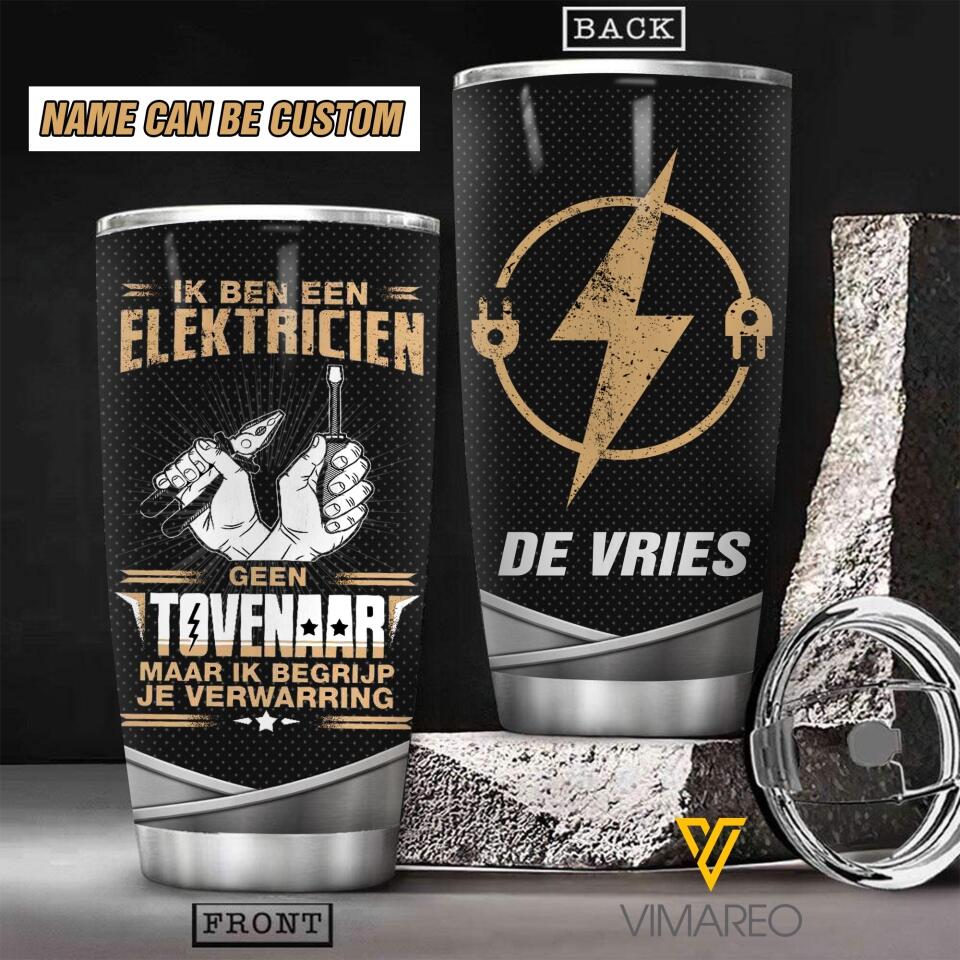 Personalized Elektricien Tumbler Printed 22APR-HC12