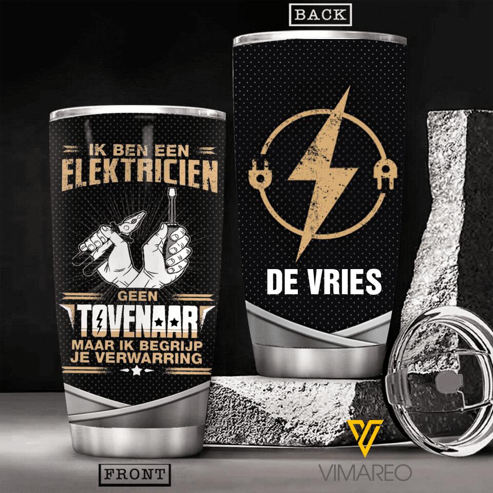 Personalized Elektricien Tumbler Printed 22APR-HC12