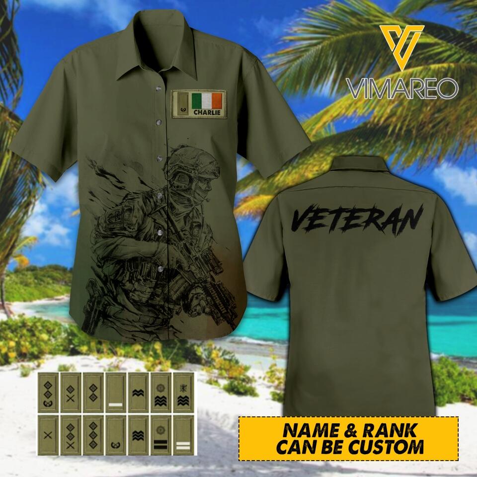 PERSONALIZED IRISH VETERAN HAWAII SHIRTS QTHC1304