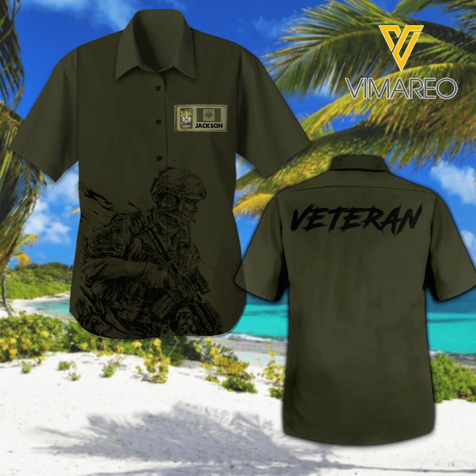 PERSONALIZED CANADIAN VETERAN HAWAII SHIRTS QTHC1304