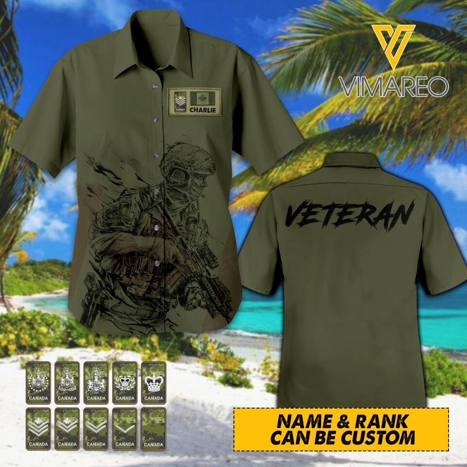 PERSONALIZED CANADIAN VETERAN HAWAII SHIRTS QTHC1304