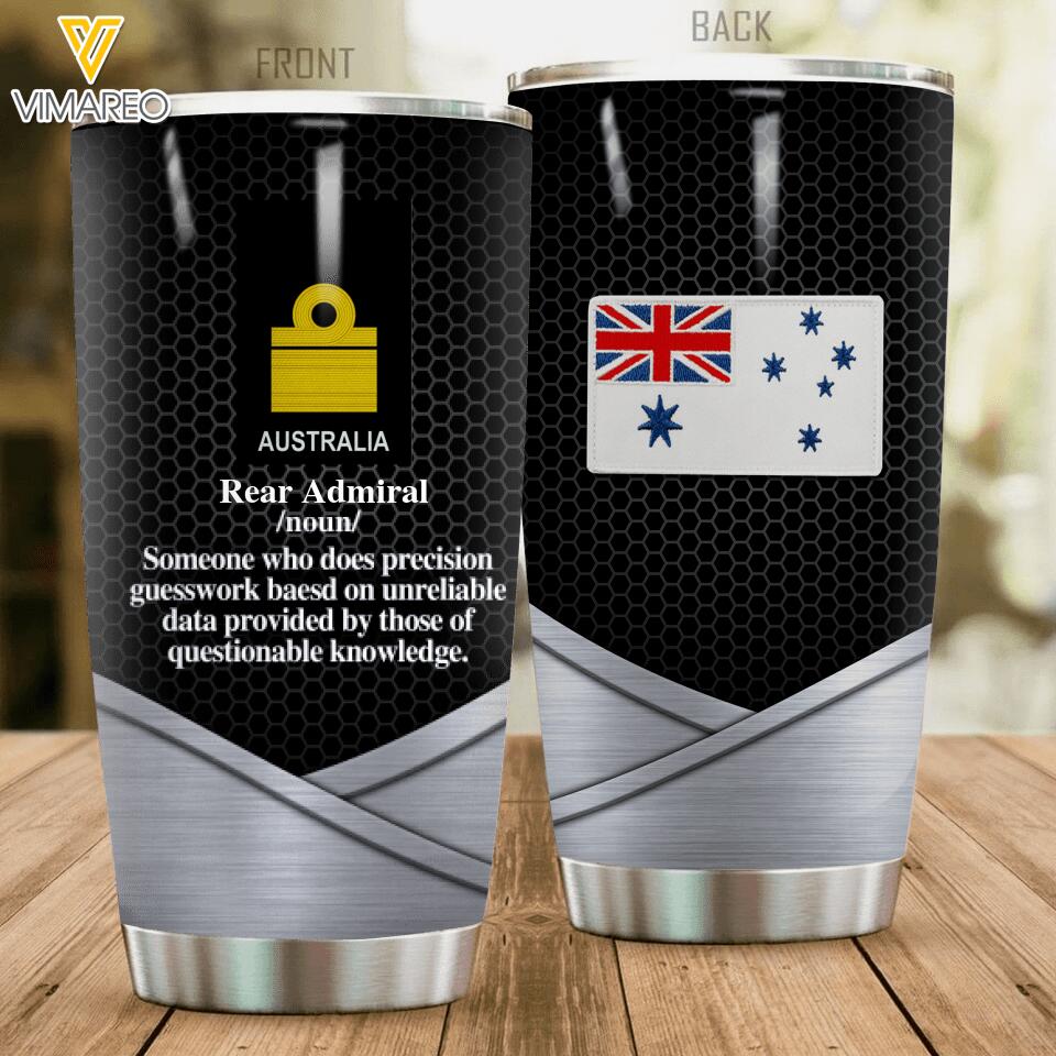 Personalized Australian Soldier Tumbler Printed 22APR-LN13