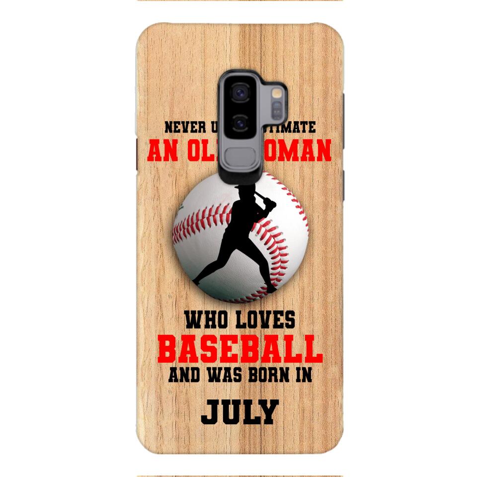 PERSONALIZED OLD WOMAN BASEBALL PHONECASE M3Q 1404
