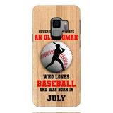 PERSONALIZED OLD WOMAN BASEBALL PHONECASE M3Q 1404