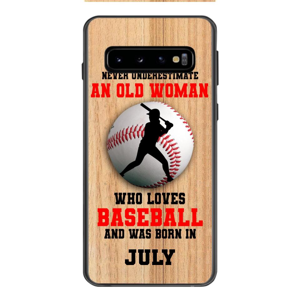 PERSONALIZED OLD WOMAN BASEBALL PHONECASE M3Q 1404