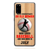 PERSONALIZED OLD WOMAN BASEBALL PHONECASE M3Q 1404
