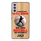 PERSONALIZED OLD WOMAN BASEBALL PHONECASE M3Q 1404