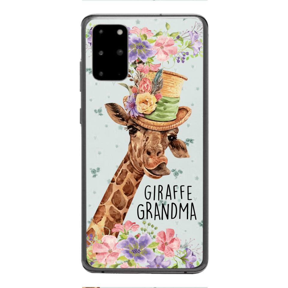 PERSONALIZED GIRAFFE GRANDMA PHONECASE QTVQ1604