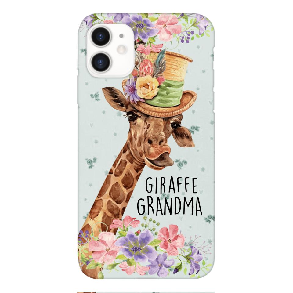 PERSONALIZED GIRAFFE GRANDMA PHONECASE QTVQ1604