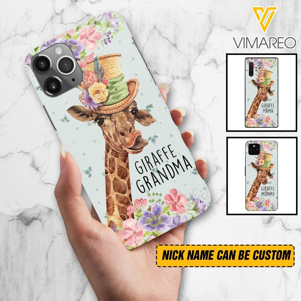 PERSONALIZED GIRAFFE GRANDMA PHONECASE QTVQ1604