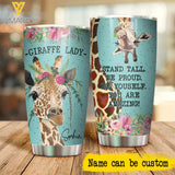 PERSONALIZED GIRAFFE LADY TUMBLER QTDT1604