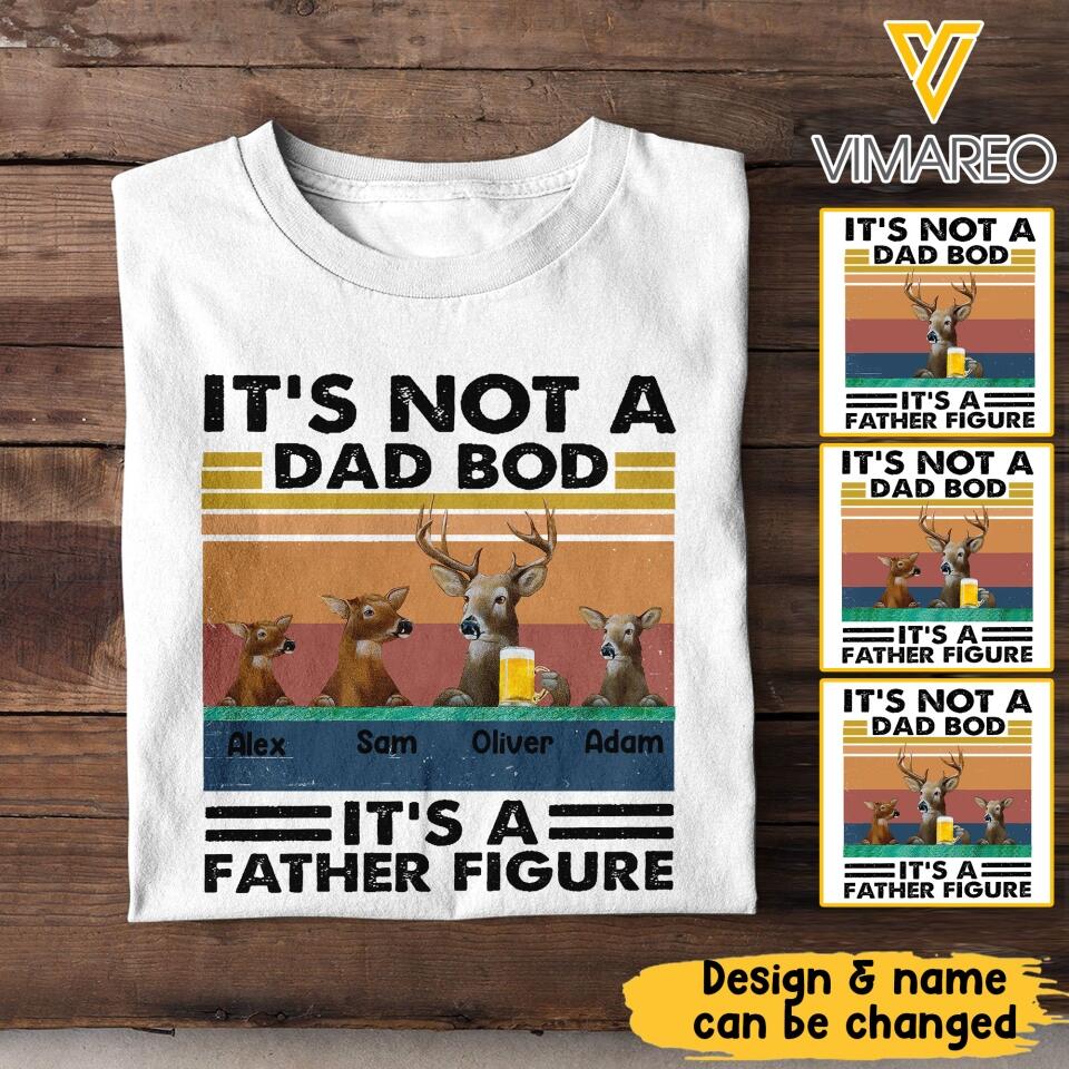 Personalized Father Figure Deer Tshirt Printed 22APR-LN16