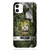 DH Personalized Canadian Soldier Phone Case Printed HQ1804