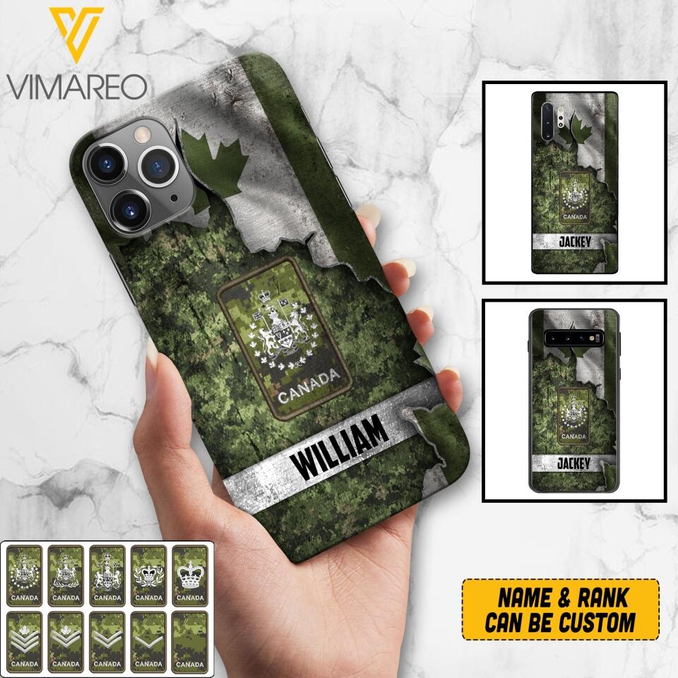 DH Personalized Canadian Soldier Phone Case Printed HQ1804