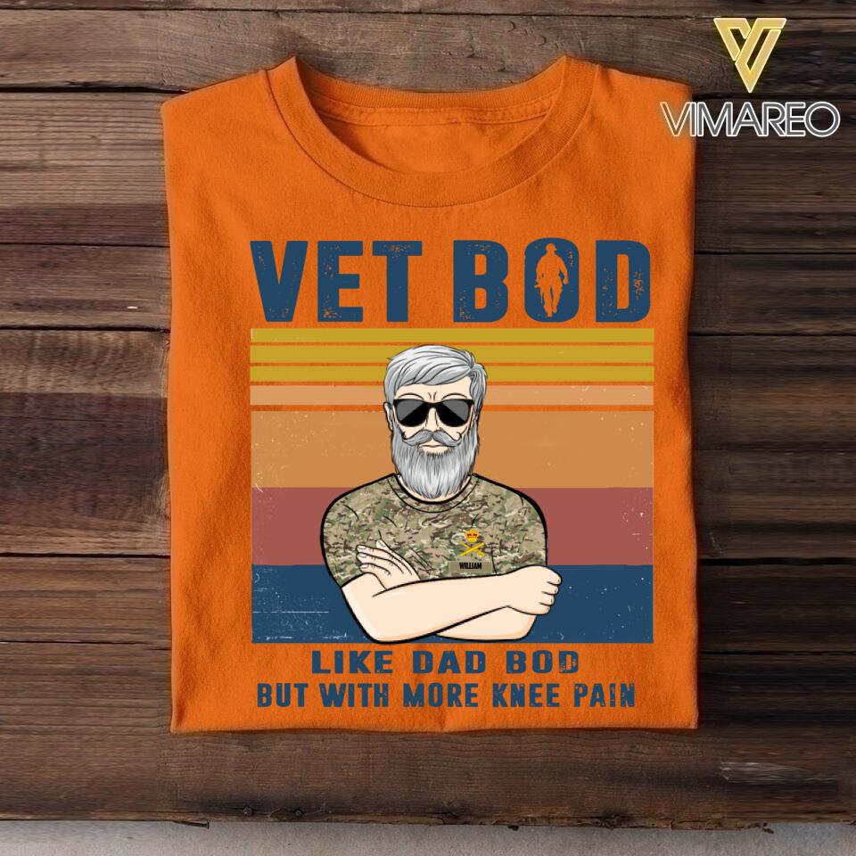 Personalized British Vet Bod Camo Tshirt Printed 22APR-LN18
