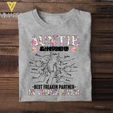 PERSONALIZED AUNTIE NEPHEW OR NIECE BEST FREAKIN PARTNER IN CRIME EVER TSHIRT QTDT1904