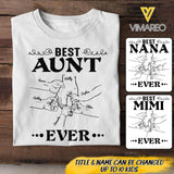 PERSONALIZED BEST AUNT EVER TSHIRT 3T 1904