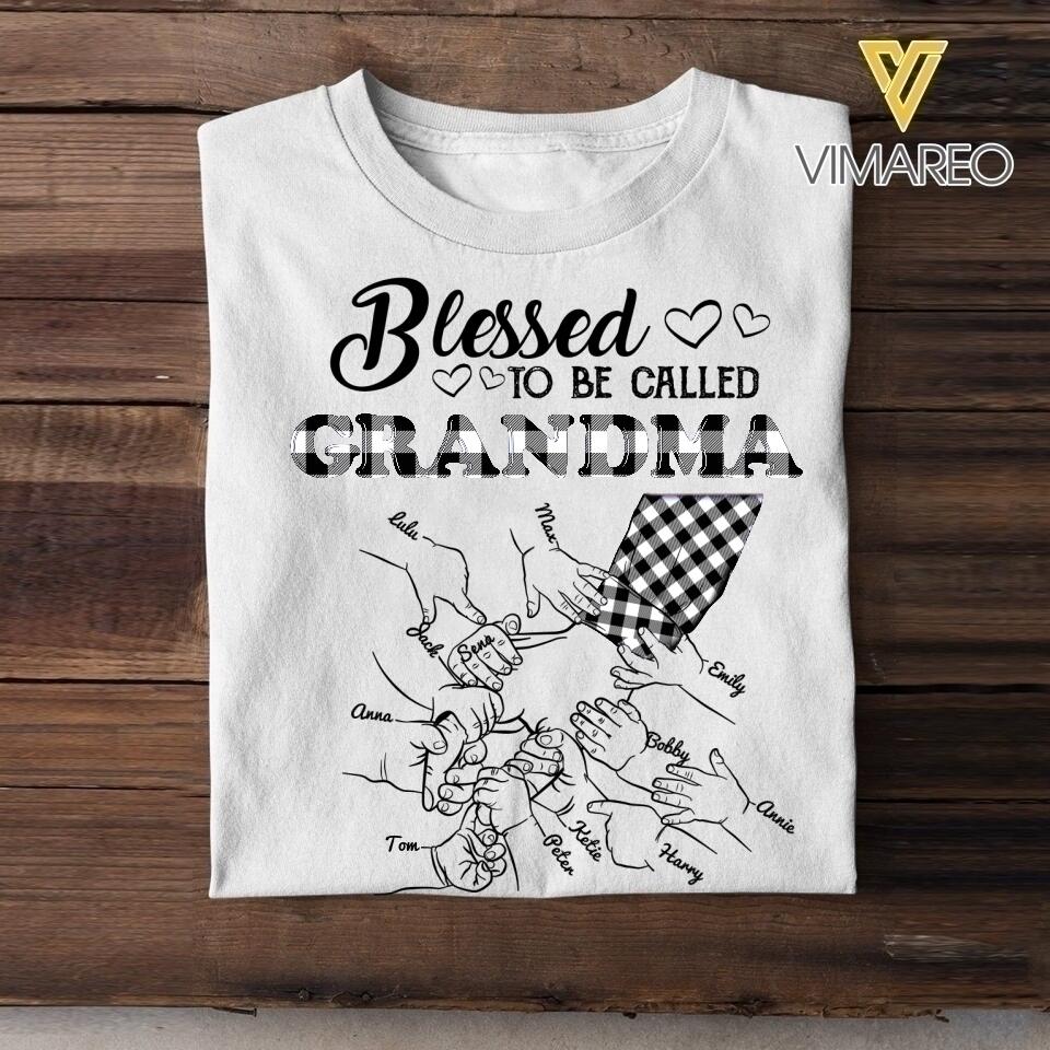 Personalized Blessed To Be Called Grandma Tshirt Printed 22APR-DT18