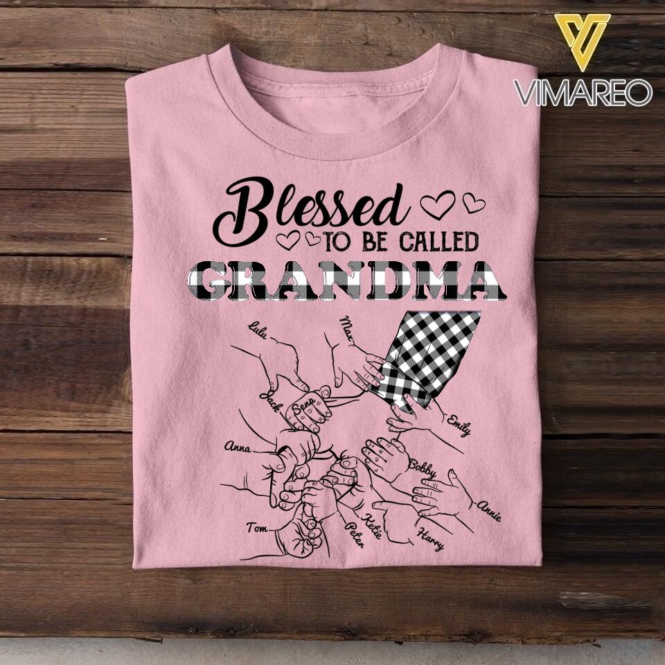 Personalized Blessed To Be Called Grandma Tshirt Printed 22APR-DT18
