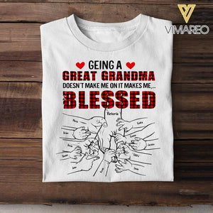 PERSONALIZED GREAT GRANDMA BLESSED TSHIRT 3N 1904