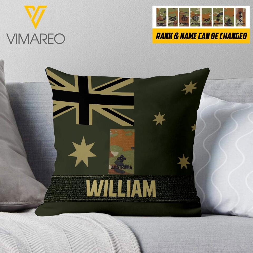 DH Personalized Australian Solddier Pillow Printed LN1804