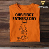 Personalized Our First Father's Day Tshit Printed 22APR-HQ19