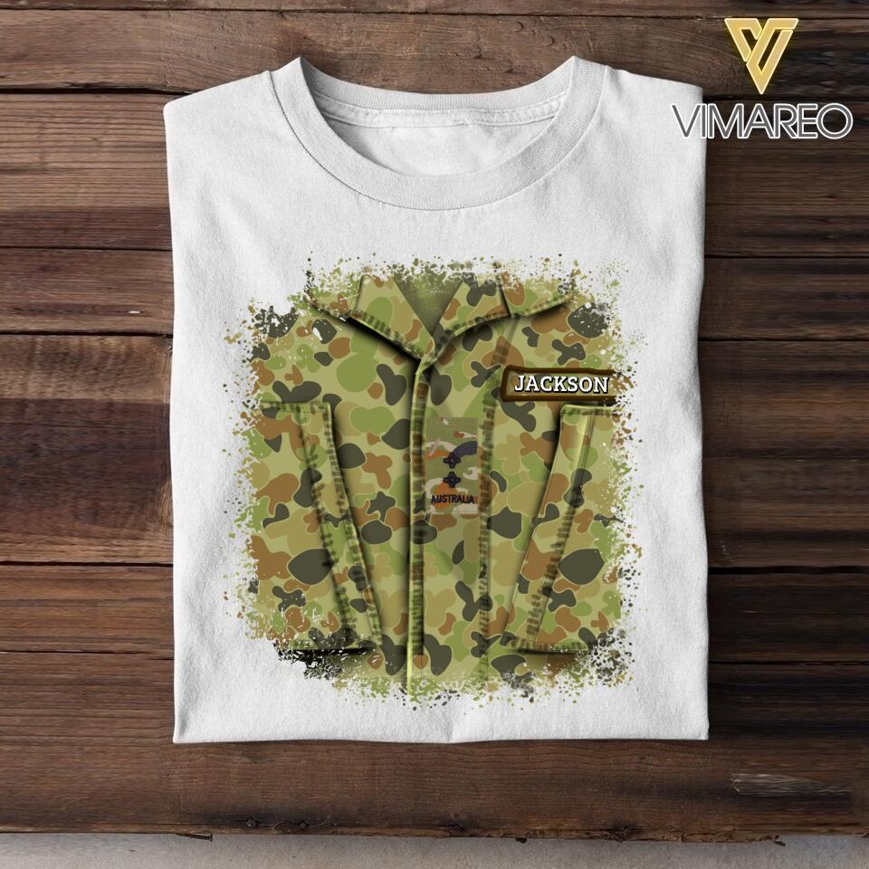 Personalized Australian Soldier Tshit Printed 22APR-DT20