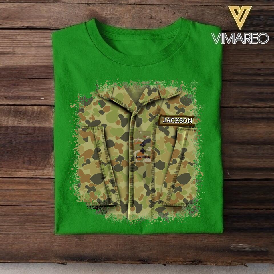 Personalized Australian Soldier Tshit Printed 22APR-DT20