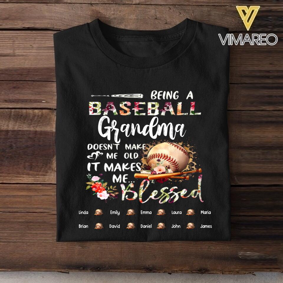 Personalized Being A Baseball Grandma Tshirt Printed 3N 2104