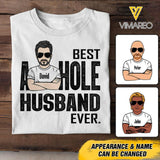 Personalized Best Asshole Husband Ever T-ShirtTshirt Printed 22APR-DT21