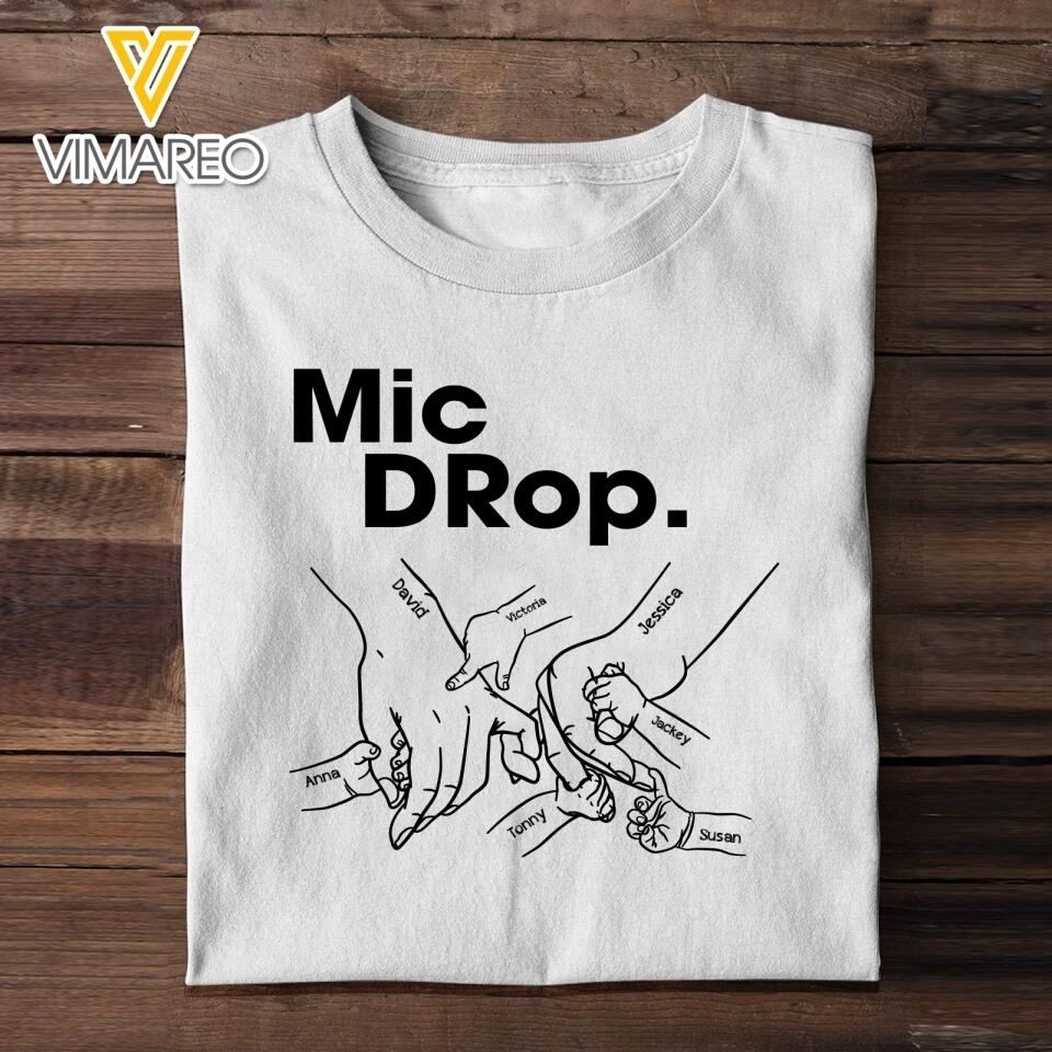 PERSONALIZED FAMILY THE ORIGINAL MIC DROP THE REMIX OR THE ENCORE KID WITH NAME TSHIRT OR BABYONESIZE QTDT2304