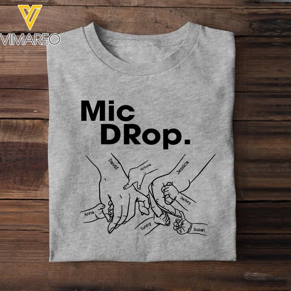 PERSONALIZED FAMILY THE ORIGINAL MIC DROP THE REMIX OR THE ENCORE KID WITH NAME TSHIRT OR BABYONESIZE QTDT2304