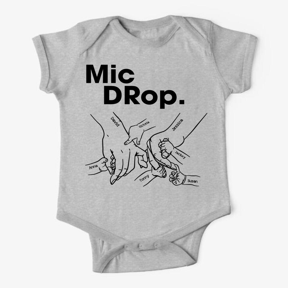 PERSONALIZED FAMILY THE ORIGINAL MIC DROP THE REMIX OR THE ENCORE KID WITH NAME TSHIRT OR BABYONESIZE QTDT2304
