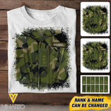 Personalized Swedish Soldier Tshit Printed 22APR-DT23