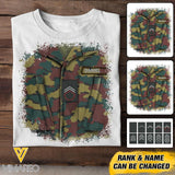 Personalized Belgian Soldier Tshit Printed 22APR-DT23