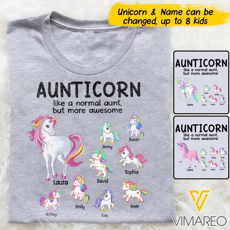 Personalized Aunticorn Tshirt Printed 22APR-DT23
