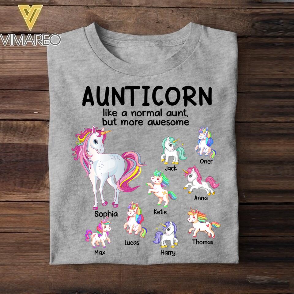 Personalized Aunticorn Tshirt Printed 22APR-DT23