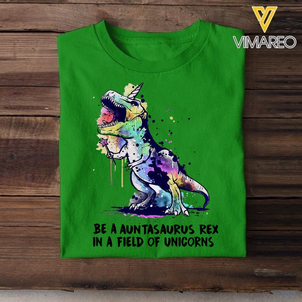 PERSONALIZED BE A GRANDMASAURUS REX IN A FIELD OF UNICONS  TSHIRT QTTN2504