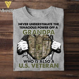Personalized U.S Veterans/Soldier Tshit Printed 22APR-HC25