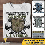 Personalized U.S Veterans/Soldier Tshit Printed 22APR-HC25