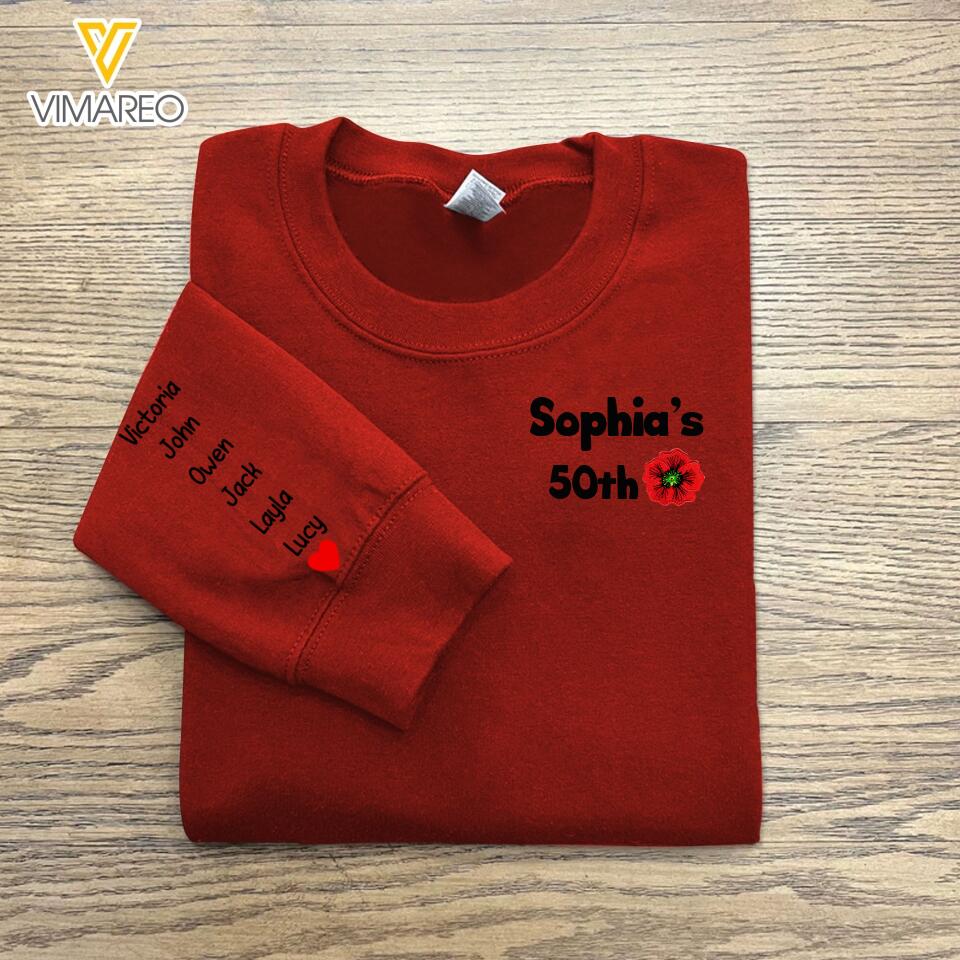 PERSONALIZED GIFT FOR GRANDMA BIRTHDAY KID NAME SWEATSHIRT PRINTED QTTN2604