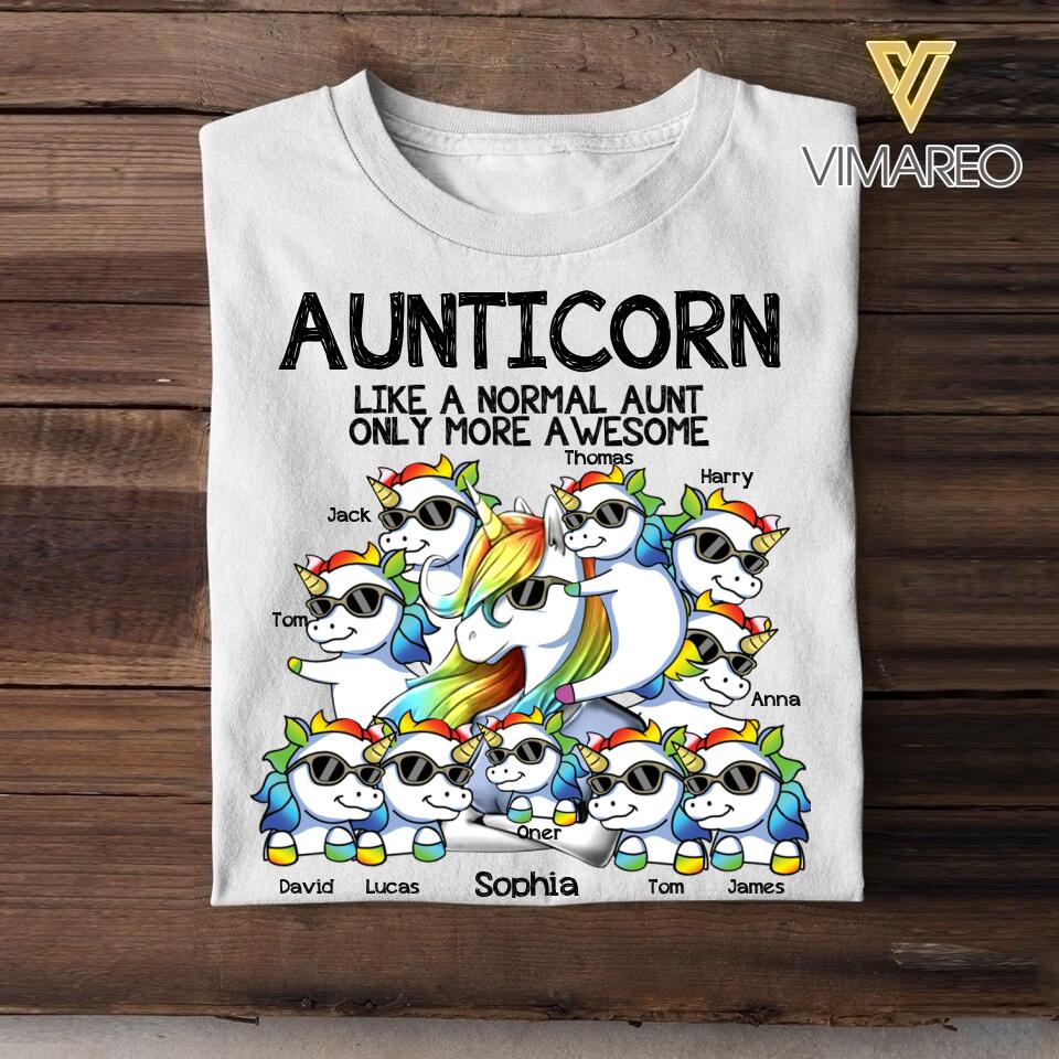 Personalized Aunticorn Tshirt Printed 22APR-DT25