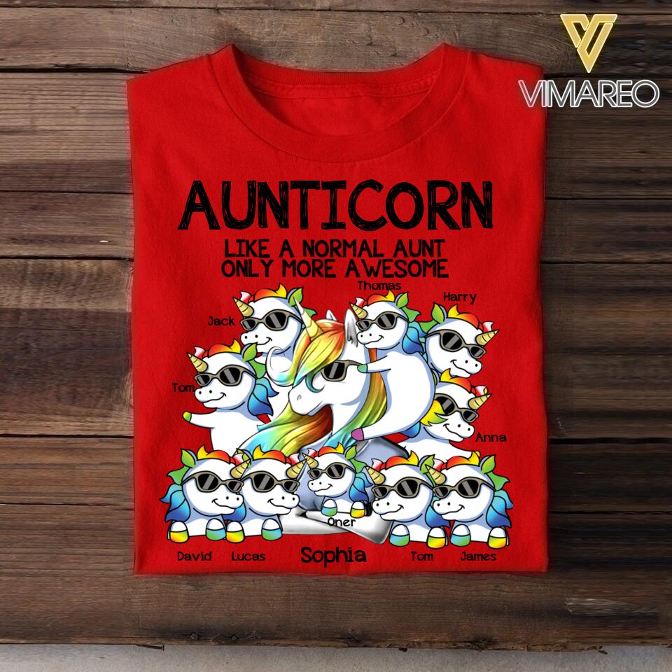 Personalized Aunticorn Tshirt Printed 22APR-DT25