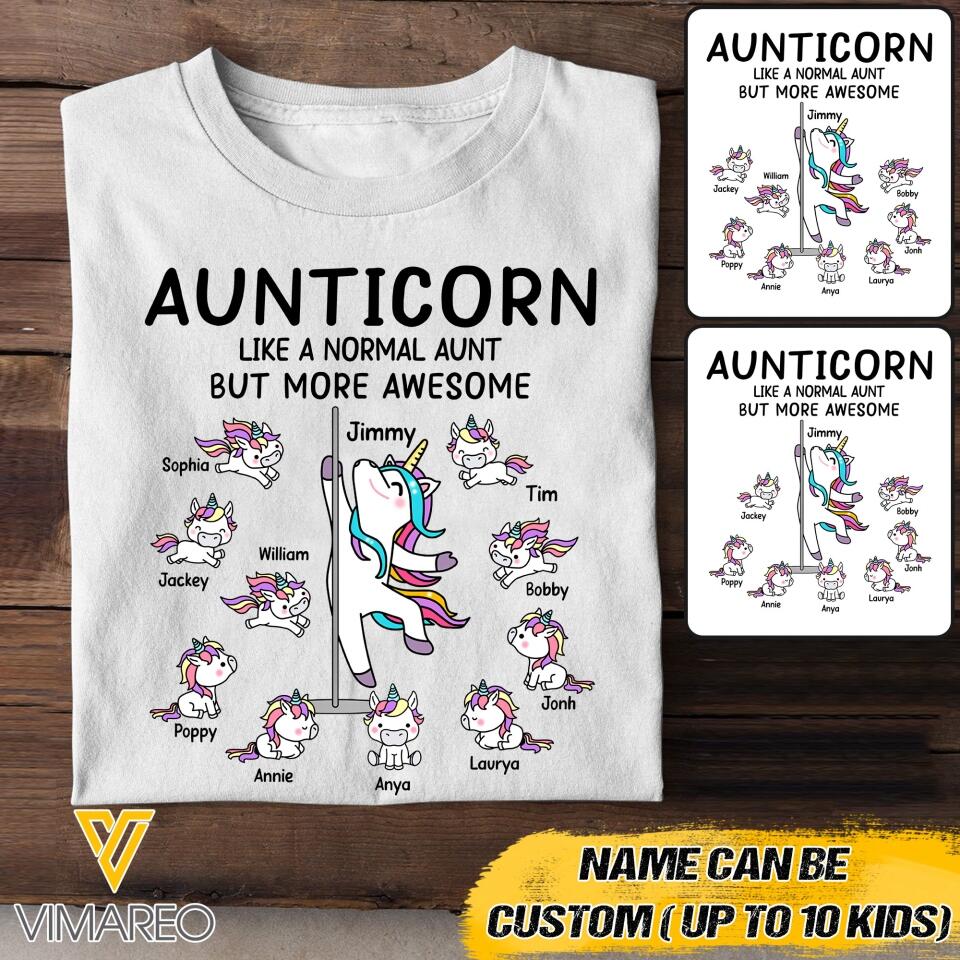 Personalized Aunticorn Kid Tshirt Printed 22APR-HQ25