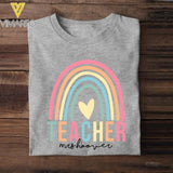 PERSONALIZED TEACHER RAINBOW TSHIRT QTDT2704