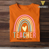 PERSONALIZED TEACHER RAINBOW TSHIRT QTDT2704