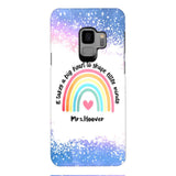PERSONALIZED IT TAKES A BIG HEART TO SHAPE LITTE MINDS PHONECASE QTVQ2704